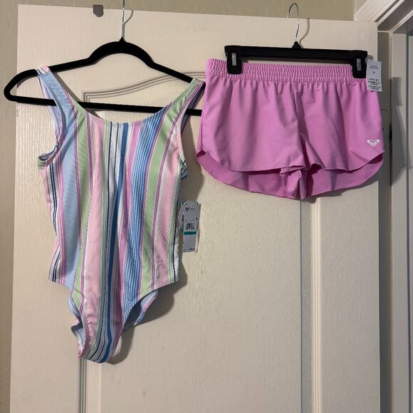 NWT Roxy Girls' One-Piece Swimsuit UPF 50+ Sun Protection, Quick Drying SZ 16